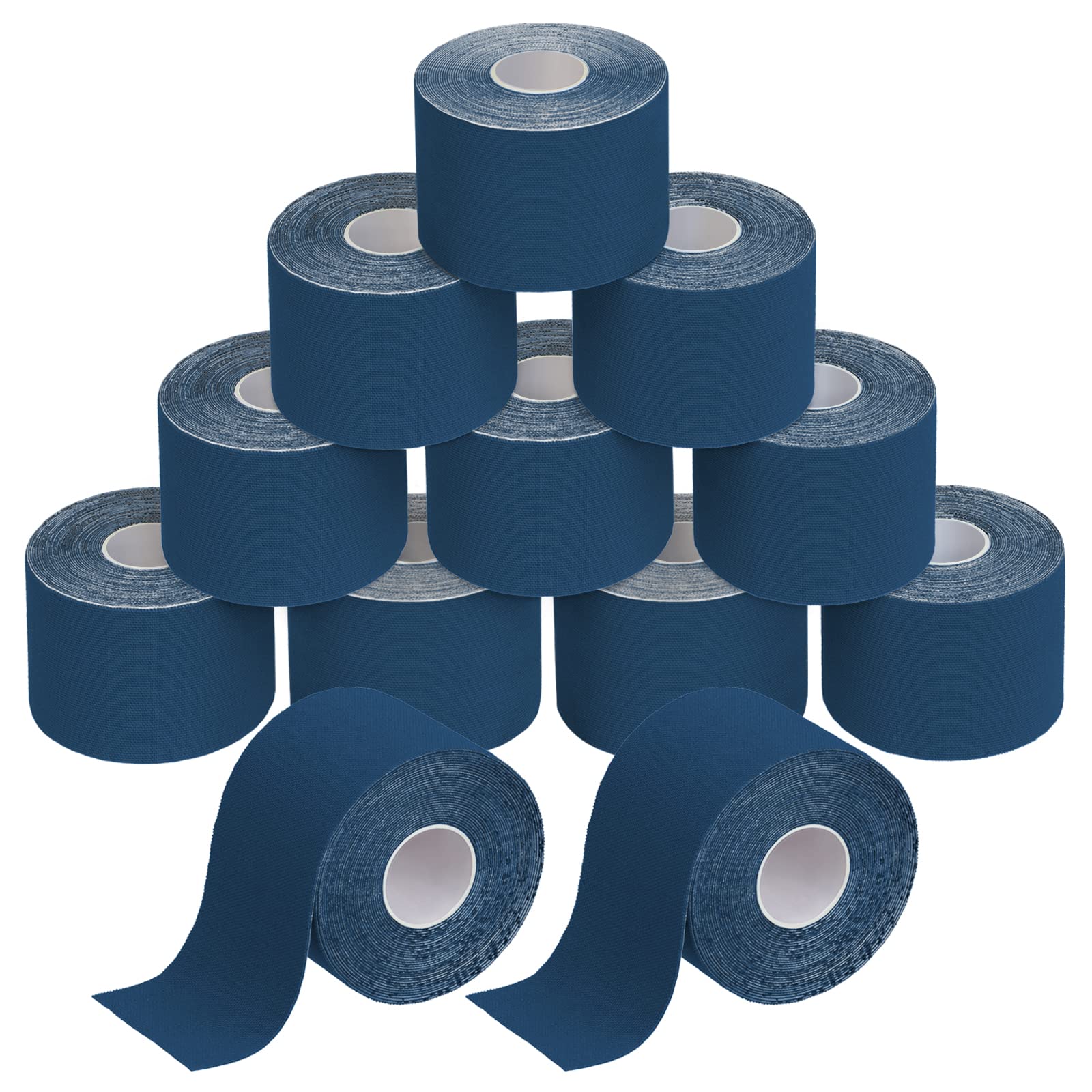 BB Sport 12 Rolls Kinesiology Tape 5 m x 5 cm Many Colors E-Book Application Examples Muscle Support Elastic Strapping Tape, Colour:dark blue — image 1