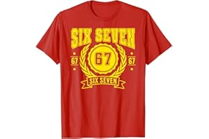 Funny Six Seven 6 7 67 Meme Gen Alpha Slang Boys Girls T-Shirt