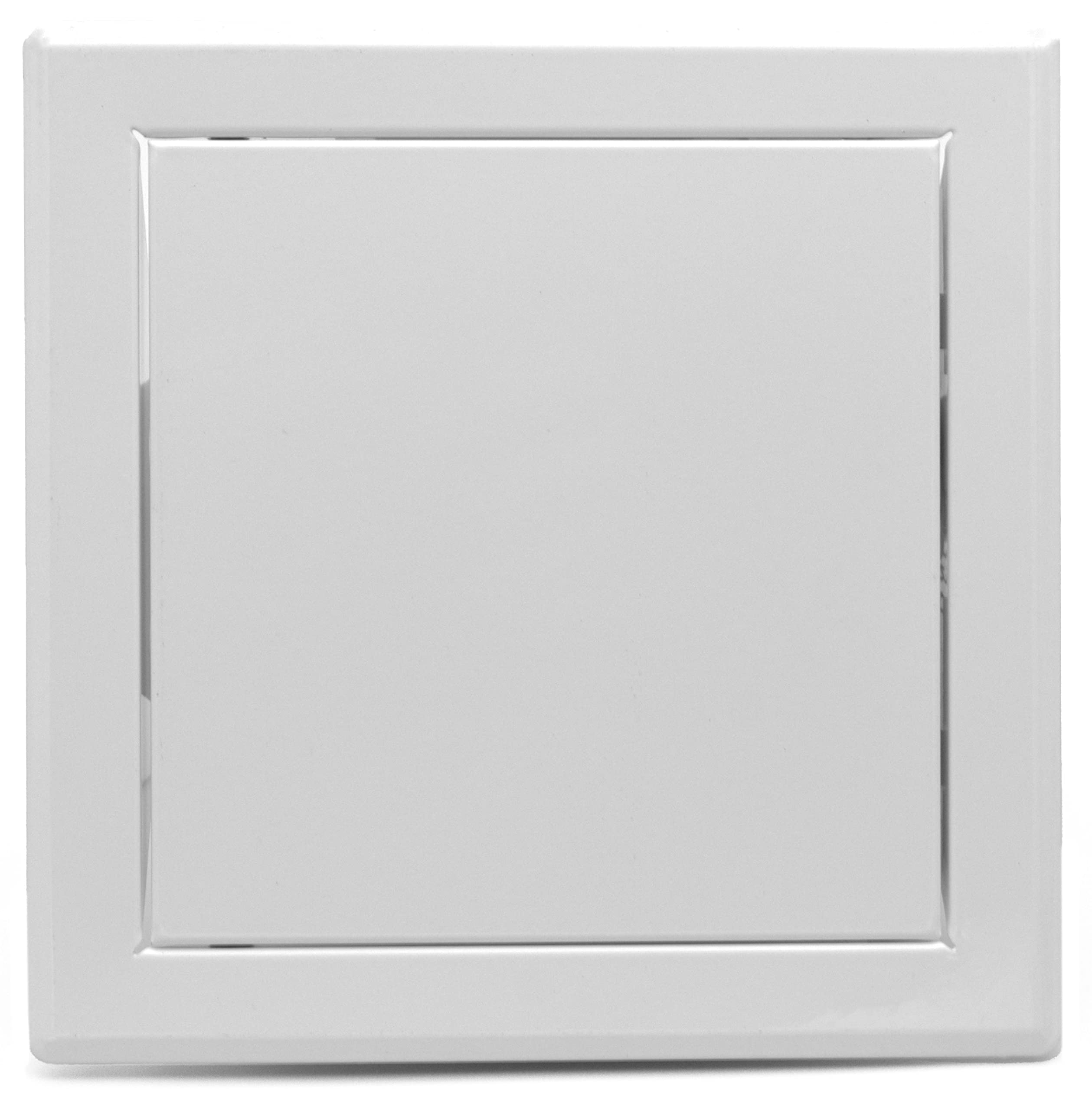 H&C VENT Inspection Door 6 x 6 Inch - 150 x 150 mm White Metal with Snap Lock – Maintenance Flap Access Panel 6 x 6 Inch Square – Quality Metal for Indoor & Outdoor use