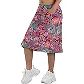 Women's Midi Length Skorts Skirts with 3 Pockets Modest Skirts Women's 24" Knee Length Skort