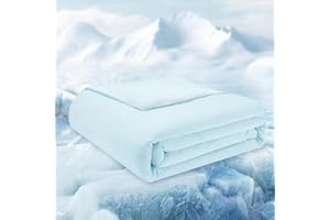 HOMELYSIAN Cooling Comforter King Size, Cooling Blanket for Hot Sleepers, Lightweight Comforter, Light Blue
