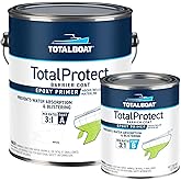 TotalBoat TotalProtect Marine Barrier Coat Epoxy Primer - White Gallon | 2-Part Epoxy System Prevents Fiberglass Blisters &amp; Metal Corrosion; Use with Topside Paint, Bottom Paint &amp; Fairing Compound