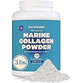 Zen Principle Marine Collagen Peptides Powder 3lb. Wild-Caught Fish, Non-GMO. Supports Healthy Skin, Hair, Joints, and Bones. Hydrolyzed Type 1 & 3 Protein. Amino Acids, Unflavored, Easy to Mix.