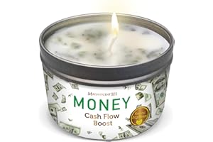Magnificent 101 Long Lasting Money Aromatherapy Candle | 6 Oz - 35 Hour Burn | Made of Sage Scented Soy Wax Candle for House Energy Cleansing, Purification & Manifestation | Boost Your Cash Flow