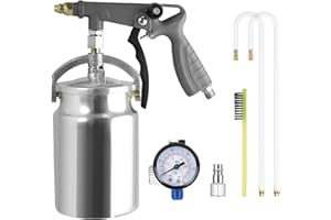 AFLYBLTOL Undercoating Spray Gun with 1000ml Suction Feed Cup,Straight & 360° Spray Hose,No Area is Left Untouched, for Truck Bed Liner Coating, Rubberized Undercoat, Rust Proofing