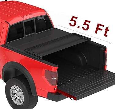 Amazon Com Oedro Upgraded Soft Tri Fold Truck Bed Tonneau Cover On Top Compatible With 2009 2014 Ford F150 F 150 With 5 5ft Bed Styleside Automotive