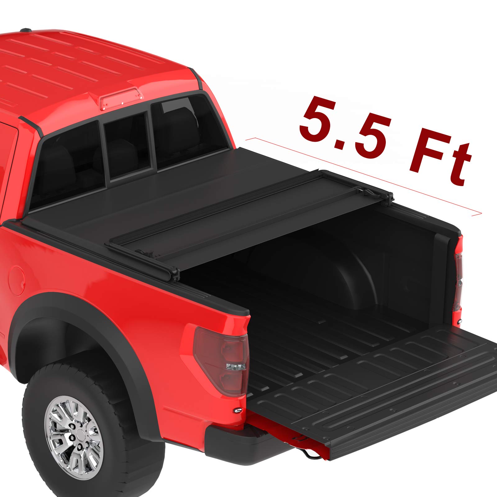 Oedro Upgraded Soft Tri Fold Truck Bed Tonneau Cover On Top Compatible With 2009 2014 Ford F150 F 150 With 5 5ft Bed Styleside Buy Online In Japan At Desertcart Productid 148495671