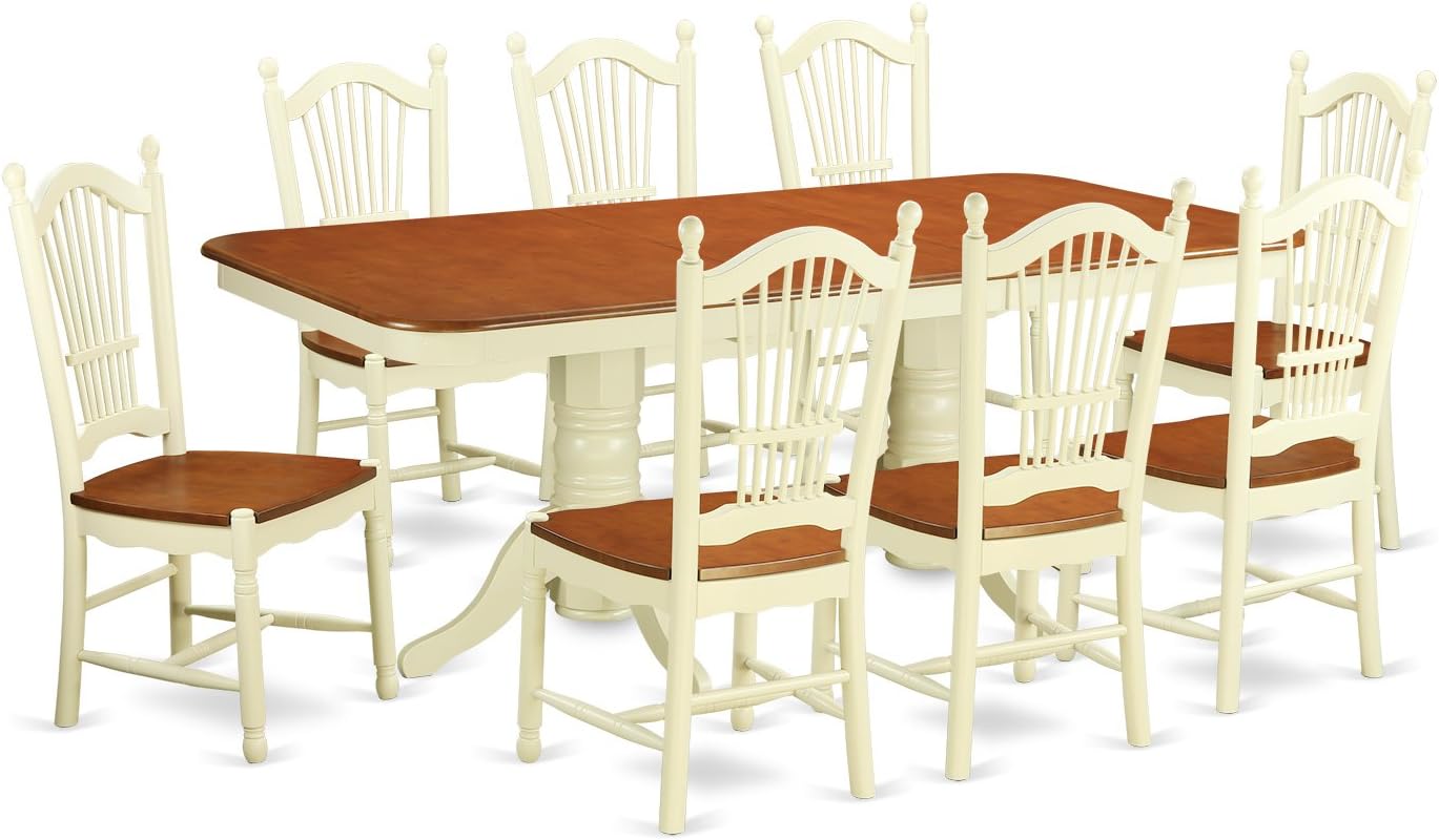 Best dining set butterfly leaf table, eight chairs