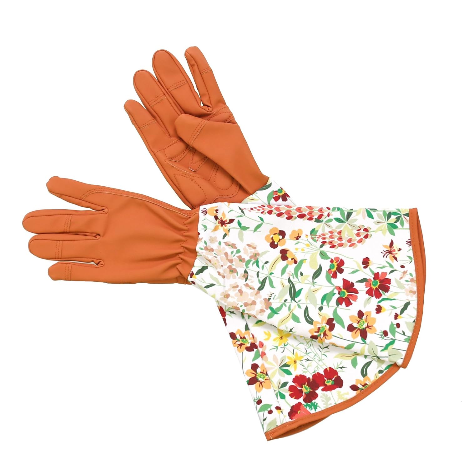 Brown Leather Gardening Gloves With Thorn Proof Garden Gauntlet,With