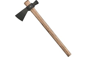 CRKT Chogan Hammer T-Hawk: Outdoor Camping Axe with Hammer Poll, Forged Carbon Steel Head, Tennessee Hickory Wooden Handle 2724