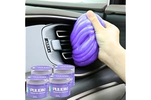 PULIDIKI Car Cleaning Gel for Car Cleaning Putty Car Putty Auto Detailing Tools Car Slime Cleaner Dust Cleaning Gel Car Interior Cleaner Car Accessories Purple Stocking Stuffers for Men Women 4Pack