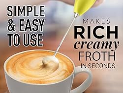 Zulay Powerful Milk Frother Handheld Foam Maker for