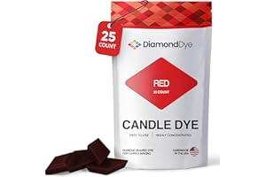 Reddig-Glo Red Candle Dye - Made in USA - 25 Dye Chips - 0.75 oz Each - Compatible with Paraffin & Soy Wax
