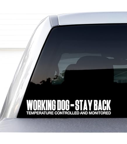 Caution Working Dog Vinyl Sticker - 5 Inch Waterproof Decal For Car, Laptop, Window