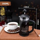 RainBean Cafetiere 2 Cups French Press 350 ml Stainless Filter Small Coffee view 5