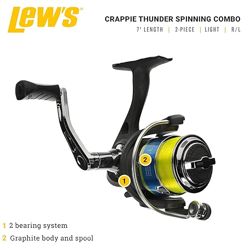 Crappie Thunder Lews Im6 Rod Lew's Crappie Thunder Spinning Reel