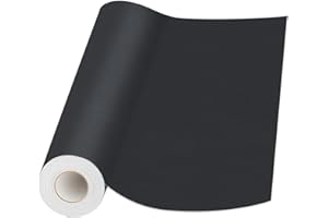 DKSTARRY Leather Patches for Furniture,17X79inch Self Adhesive Leather Repair Patch,Leather Repair kit for Furniture,Couch,Car Seat,Motorcycle seat,Loveseat (Matte Black-Litchi Grain, 17X79 inch)