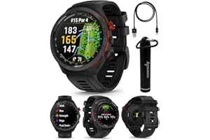 Wearable4U - Garmin Approach S70: Ceramic 47 mm Golf Smartwatch|1.4" AMOLED Display Up to 16 Days Battery Life, Multisport GPS Premium Watch w/ 43K+ Golf maps & Gift Bundle