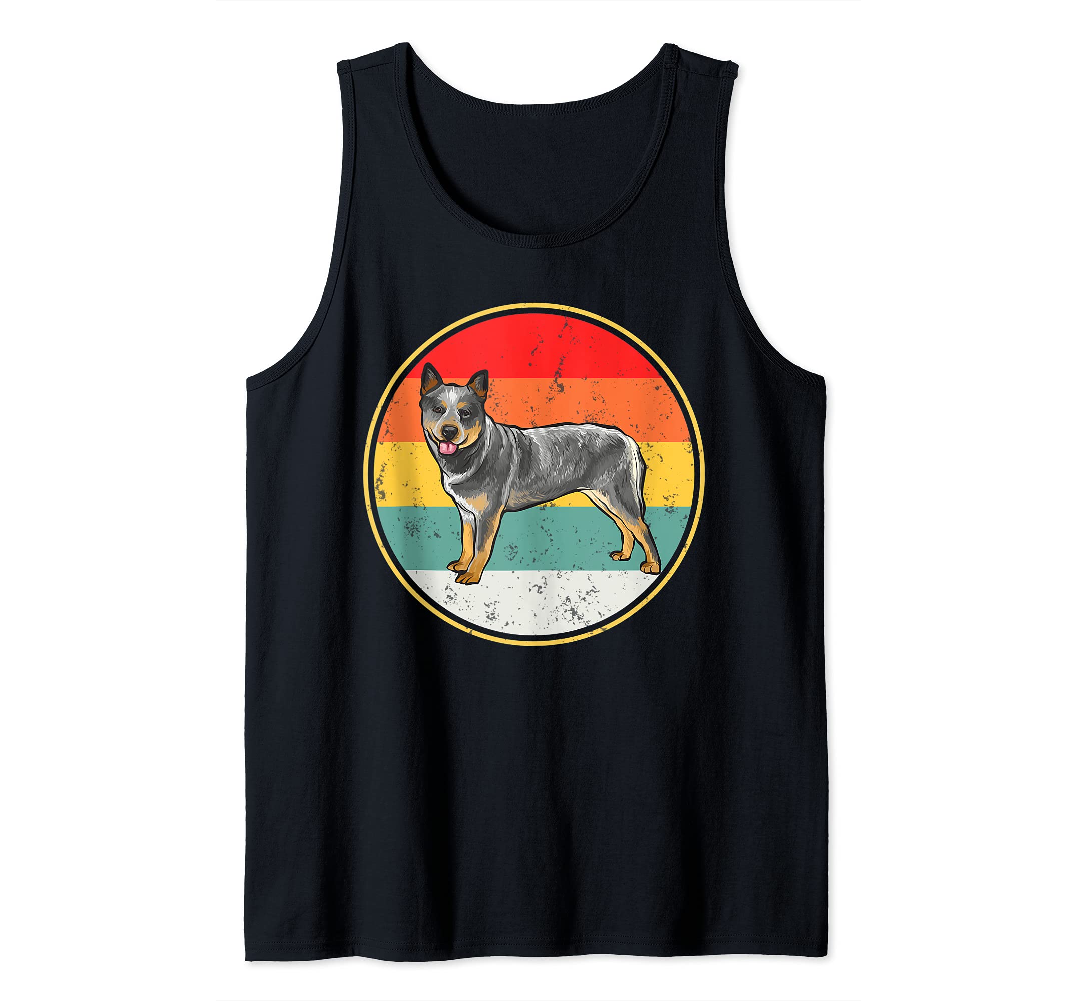 Vintage Retro Sunset Australian Cattle Dog Tank Top