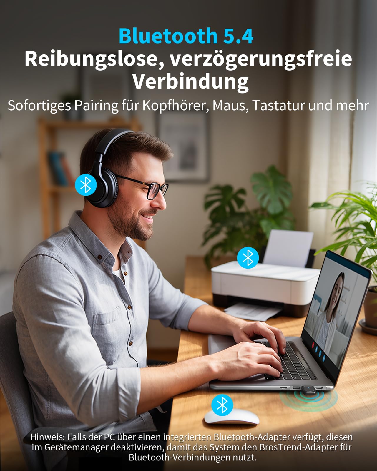 BrosTrend WiFi 6 AX900 2 in 1 WLAN Bluetooth Adapter PC für Windows 11/10 4