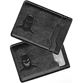 Leather Bat Wallet for Men - Stylish Superhero Design, Durable Bifold Wallet with Multiple Card Slots, Cash Compartment, and Iconic Logo - Gift for Father's Day, or Birthdays and Christmas (1PCS)