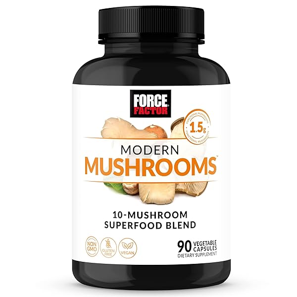 FORCE FACTOR MODERN MUSHROOMS CAPSULES, MUSHROOM SUPPLEMENT WITH...