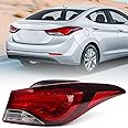 Huray Tail Light Assembly for Hyundai Elantra 2014-2016 Tail Lamp Replacement HY2804131 Passenger Side (Right)