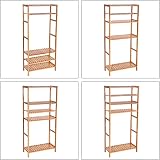 SONGMICS Bamboo 5-Tier Adjustable Storage Shelf 132 cm Natural view 6