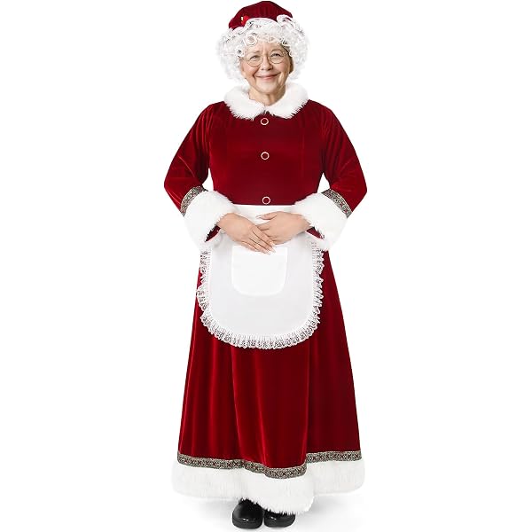 WIDMANN MILANO Mrs. Santa Claus Kostüm – Weihnachtskleid In Größe M, Mit Mütze & Gürtel