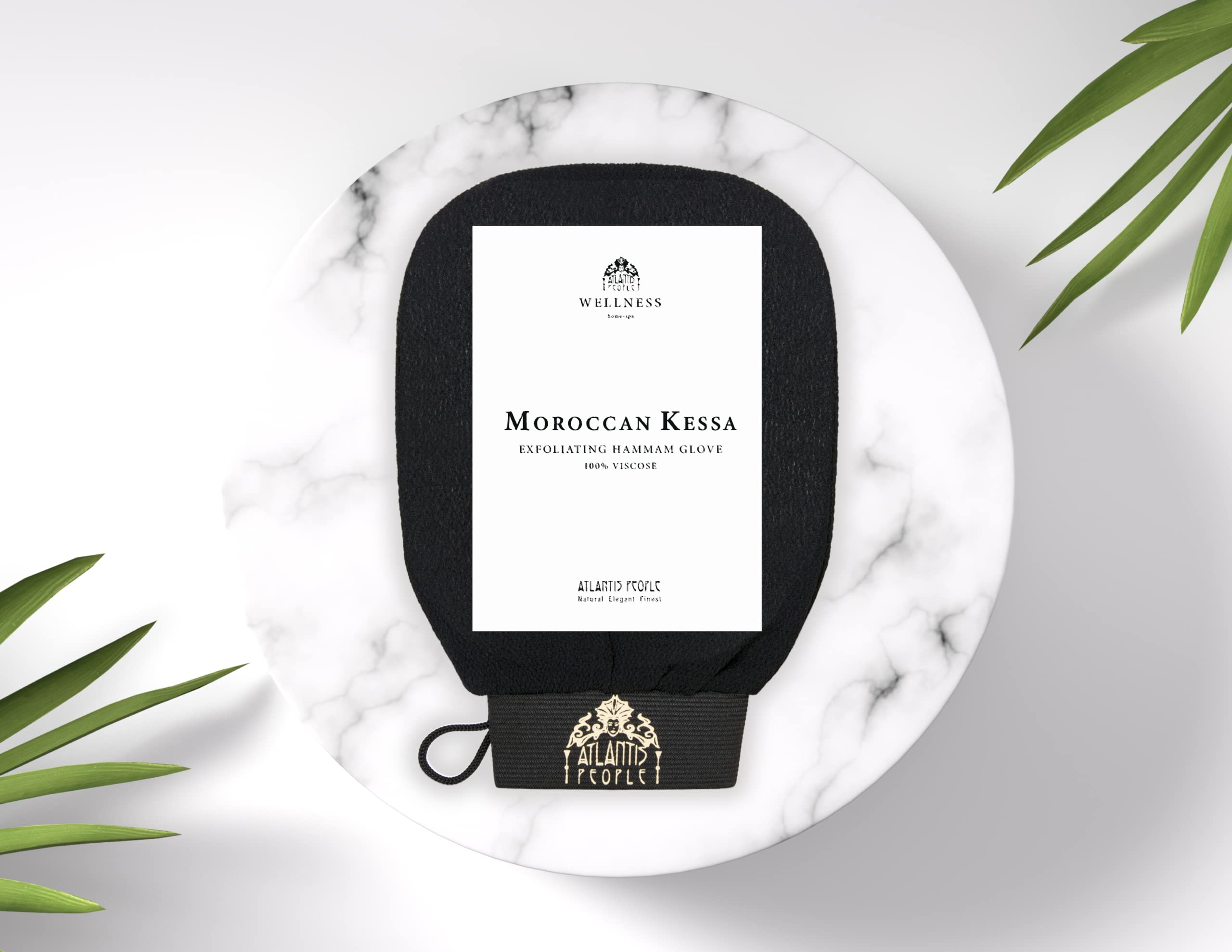 Atlantis People's Moroccan Exfoliating Glove - Body Scrubber & Exfoliating Mitt for Smoother Skin, Exfoliates Dead Skin Cells, Helps Even Skin Tone, Ideal for Self-Tan Removal & Keratosis Pilaris