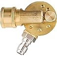 M MINGLE Gutter Cleaner Attachment, Pivoting Coupler for Pressure Washer Nozzle, 240 Degree Rotation, 1/4 Inch Quick Connect, 4500 PSI