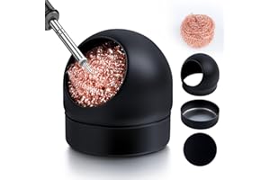 Soldering Iron Tip Cleaner,LXIANGN Non-slip Solder Flux Brass Tip Cleaner & Base Holder Cleaner Kit for Cleaning Soldering Irons and Tips,No Water Needed