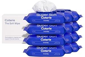 Coterie Baby Soft Wipe for Sensitive Skin, Hydrating Moisturizers and Emollients, Made with Cotton, Plant-Based & Plastic-Free Fibers, Hypoallergenic, Clean Gentle Baby Essentials, 12 Pack, 672 Count
