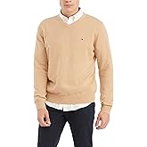 Tommy Hilfiger Mens Essential Long Sleeve Cotton V-Neck Pullover Sweater