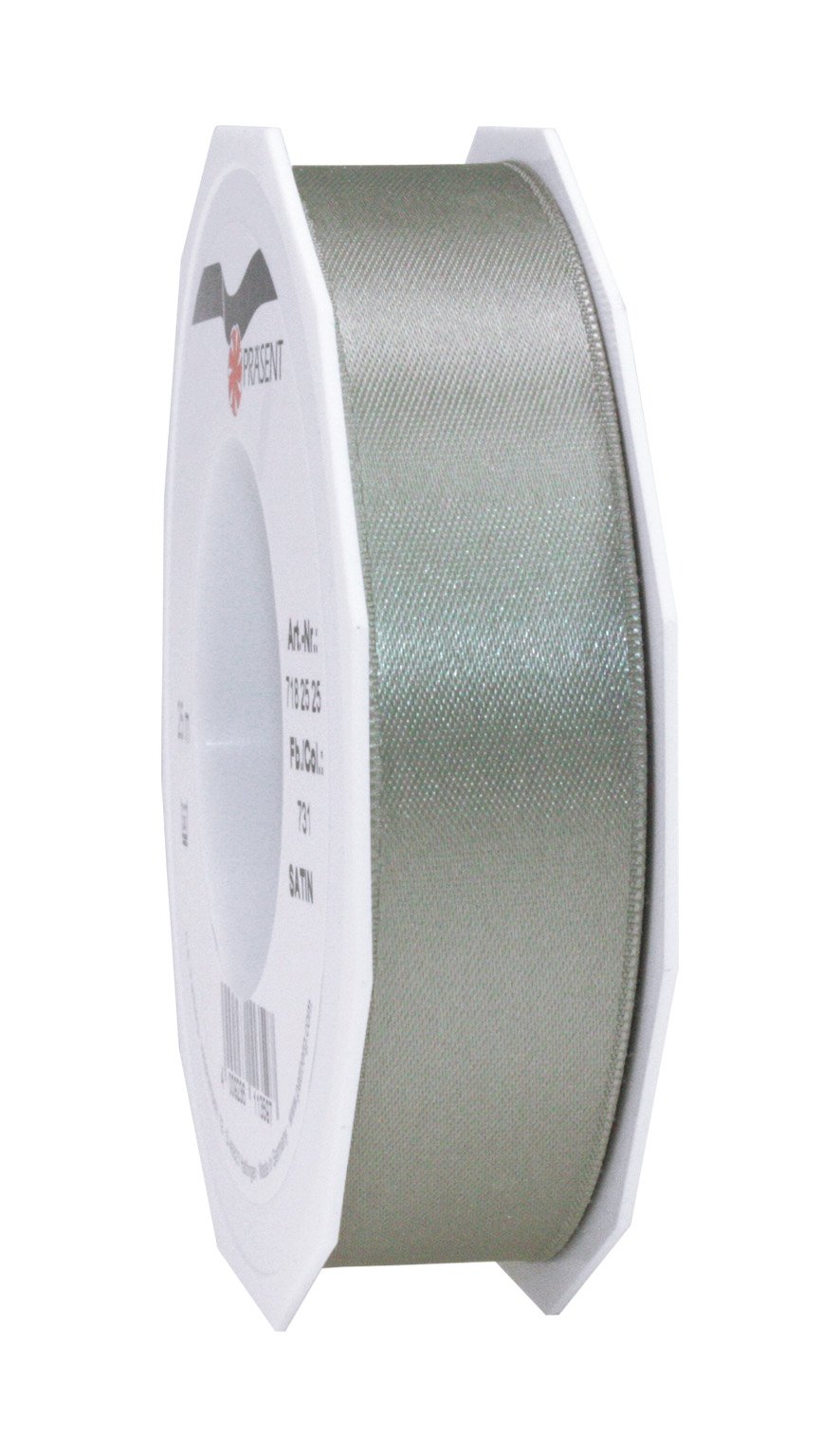 PRÄSENT C.E. Pattberg SATIN slate (grey) gift ribbon, 27 yards for Wrapping Gifts, 1 inch width, Ribbon for Decorating & Crafting, Decorative Ribbon for Gifts, for every occasion — image 1