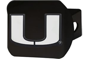BIRSPPY University of Miami Hurricanes Black Hitch Cover Automotive Accessory Y