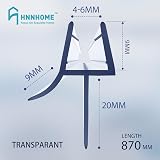 HNNHOME Bath Shower Screen Door Seal Strip 4-6mm Glass up to 20mm Gap view 4