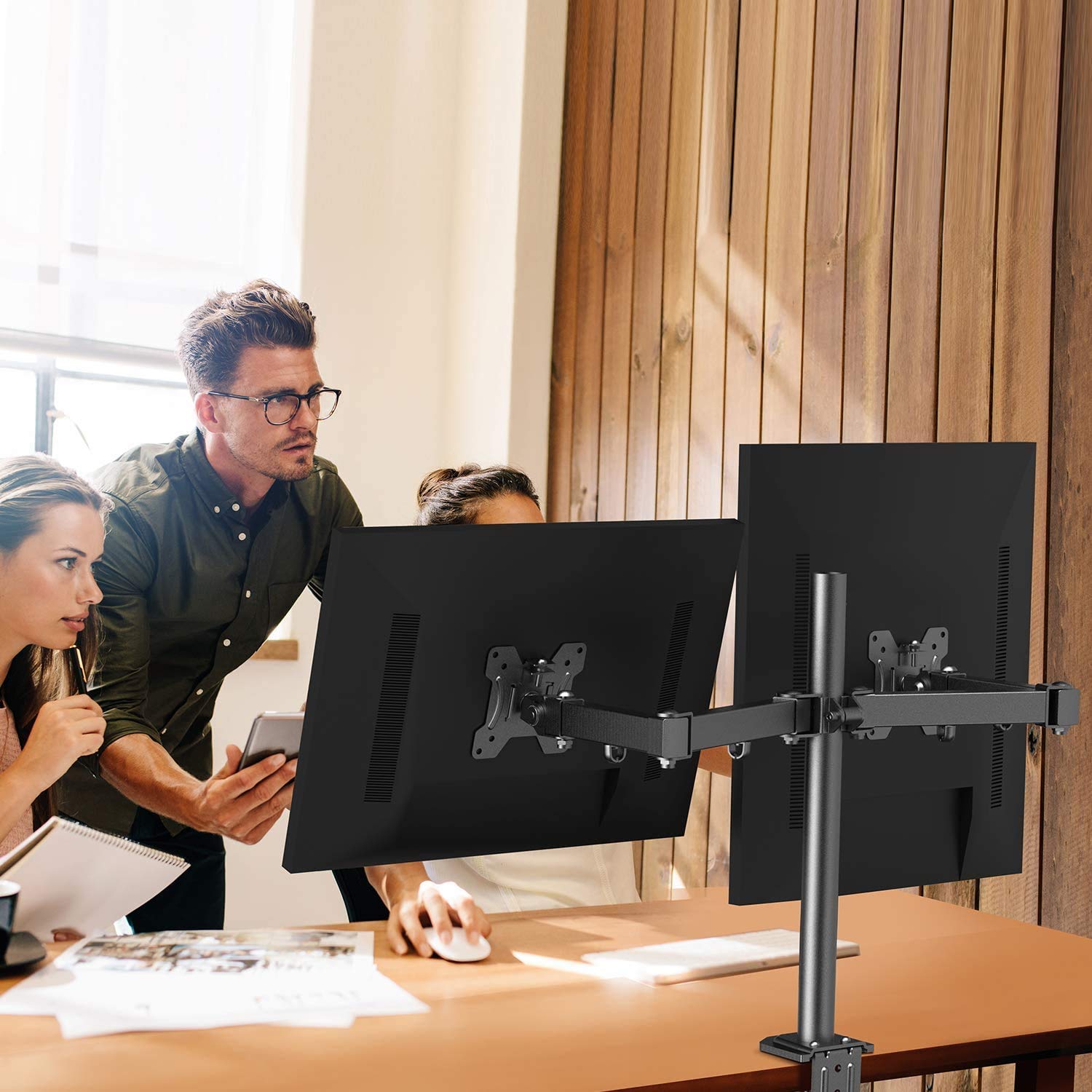Dual Arm Monitor Mount