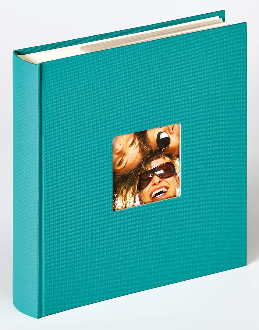 walther Design Photo Album Petrol Green 200 Photos 13 x 18 cm Memo Slip-in Album with Punched Cover, Fun ME-116-K