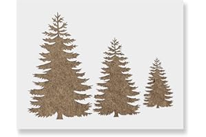Pine Trees Stencil Template for Walls and Crafts - Reusable Stencils for Painting in Small & Large Sizes