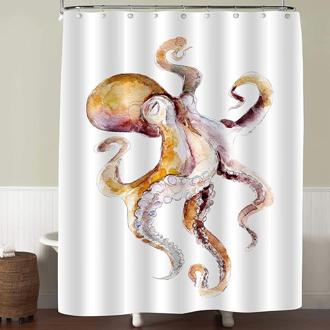 Accesorios de baño de pulpo rojo antiguo para la decoración del hogar