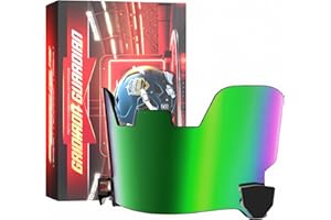 KUBQLIG Emerald Green Football Visor - Anti-Scratch HD Contrast Lens, Military-Grade Durability, Universal Fit for Adult/Youth Helmets