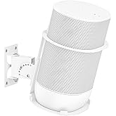 Protective Metal Speaker Mount for Sonos Move and Sonos Move 2 Wall Mount with Tilt & Swivel Adjustment Speaker Wall Mount Hook for Sonos Move 2 Mount Bracket of Indoor/Outdoor Usage, White