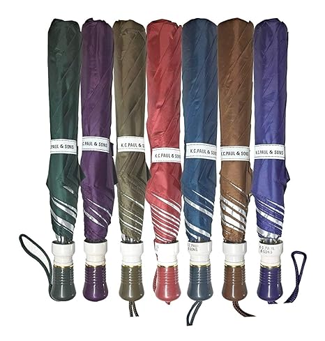 2 Fold Ladies Umbrella with Rain and Sunlight Protection, Assorted Color - Pack of 1