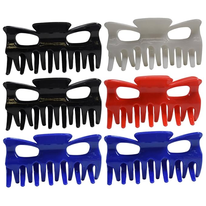 Amazon.com : Set of 6 Basic Jaw Clips for Hair - Classics : Beauty
