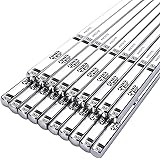 Chopsticks Reusable Metal Chopsticks 304 Stainless Steel Chopsticks Lightweight Travel Reusable Chopsticks (10 pairs stainles