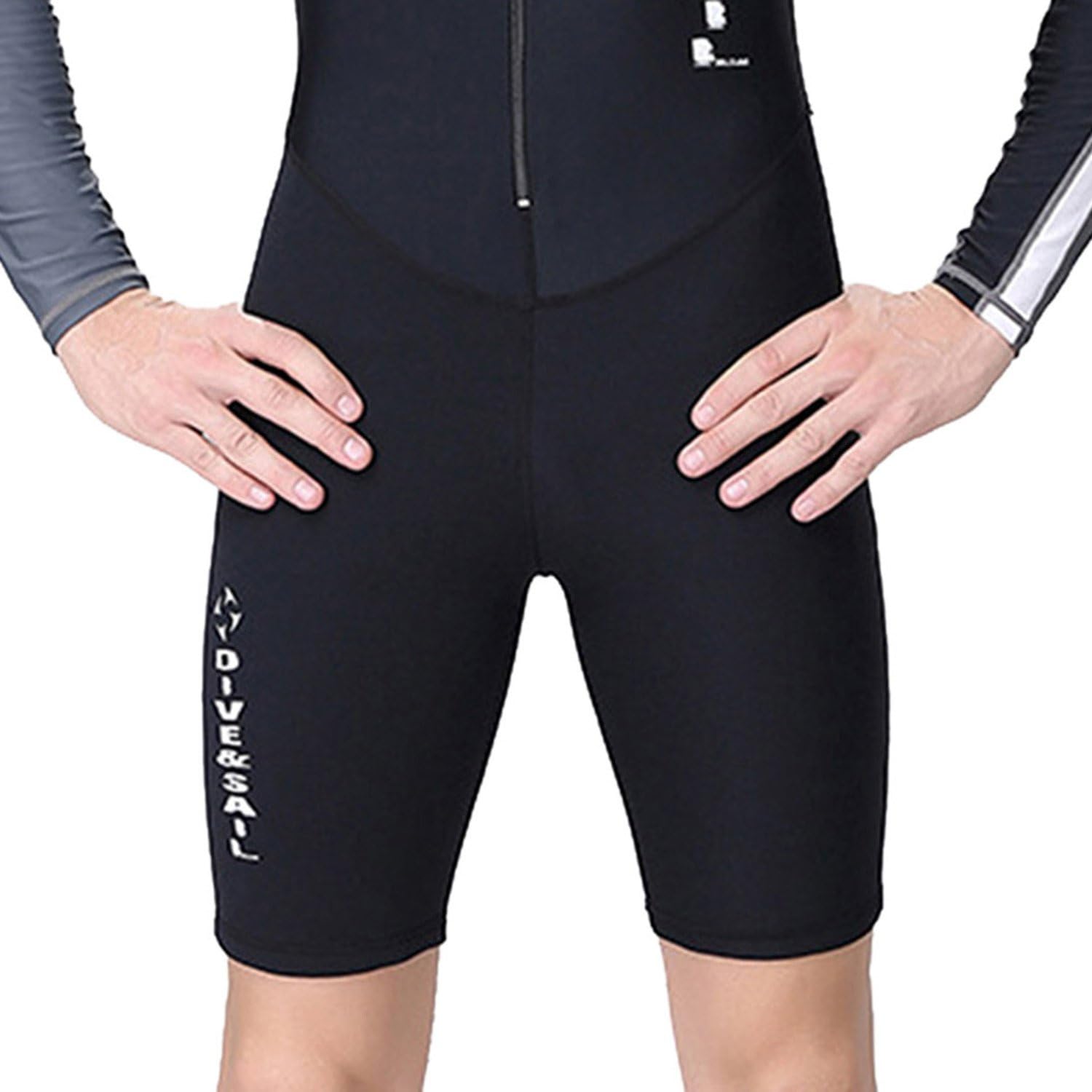 DIVE & SAIL Men 1.5mm One Piece Shorty Wetsuit UV Protection Long Sleeve Rash Guard for Diving Snorkeling Swimming : Clothing