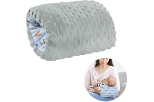 ROYALAY Arm Pillow for Feeding Baby, Soft Cotton Bottle Breast Feeding Pillows for Babies, Double-Sided Available Headrest for Newborn, Gray