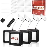Tnkcter 4 Pack Retractable Remote Control Tether, Cable Security Lanyard | 6.5 Ft Retractable Cable, Adjustable Length, Strong Clasp Lock, For TV Remotes Tablets Controllers