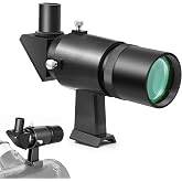 Astromania 9x50 Finder Scope Right Angle Optical Finderscope for Telescope | Raci Finderscope for Astronomy Telescope, FMC Upright Corrected Image, with Crosshair and Bracket, 90&deg; Right Angle Diagonal